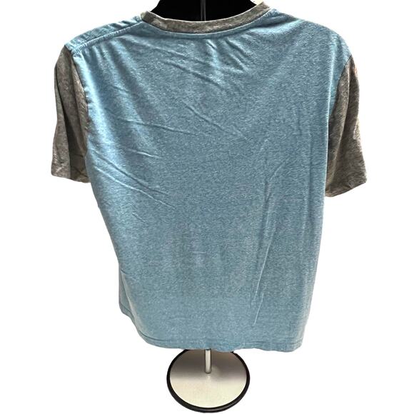 Pokémon Pikachu T-Shirt Adult Large Blue Gray Ringer Tee Nintendo Hybrid Apparel - Picture 2 of 6